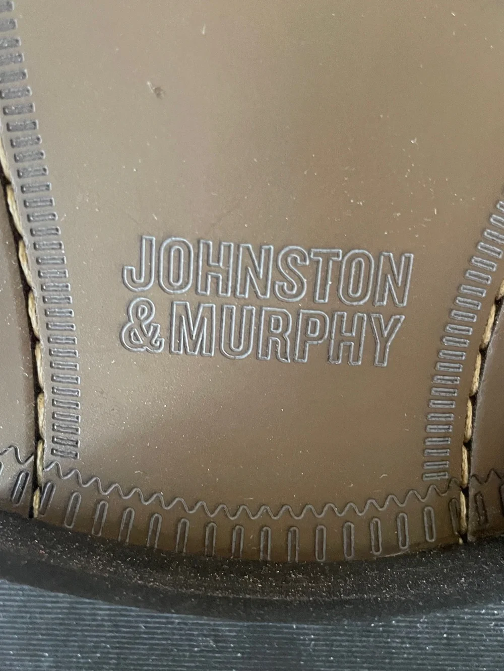 Johnston & Murphy Chestnut Brown Leather Lace-Up Oxfords 9M With Box